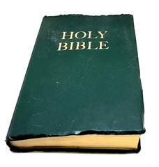 Holy Bible 2006 KJV Barbour Press Green Faux Leather Word of Jesus in Red