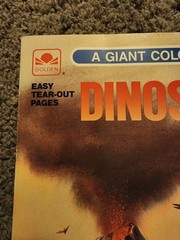 Vintage 1987 Golden Dinosaurs Giant Coloring Book 92 Pages Left Uncolored VTG
