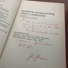 Vintage 1972 Systems Programming John J Donovan McGraw-Hill Gold HC Signed MIT