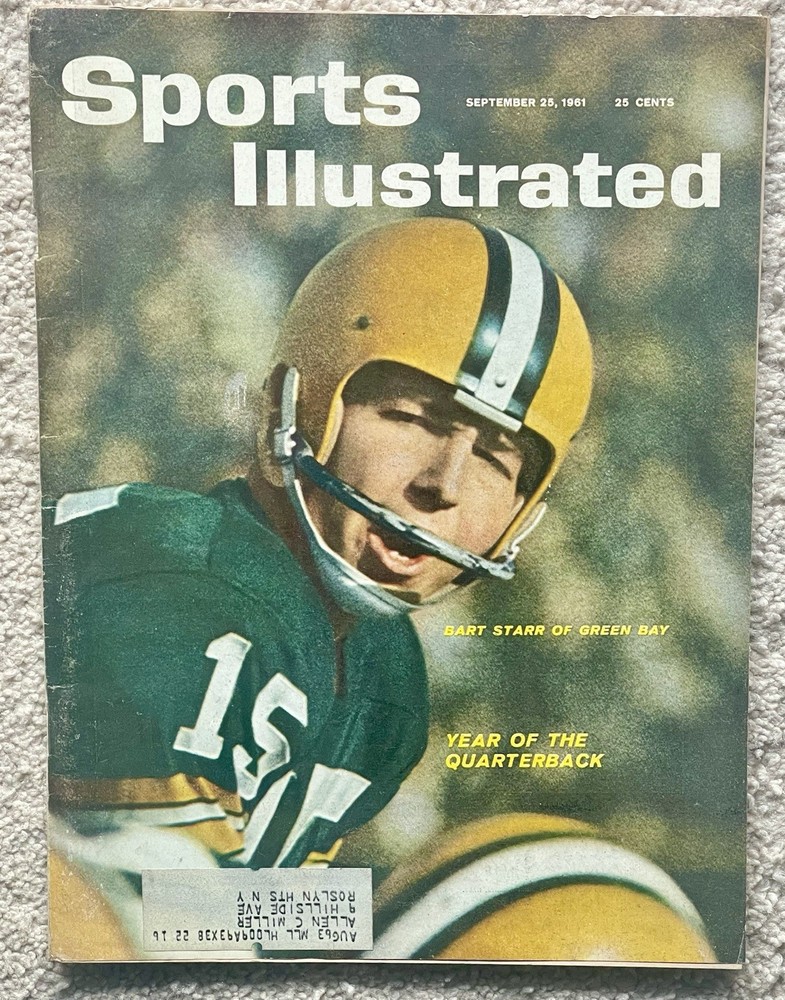 SPORTS ILLUSTRATED 1961 BART STARR NFL GREEN BAY PACKERS-YEAR OF QUARTERBACK