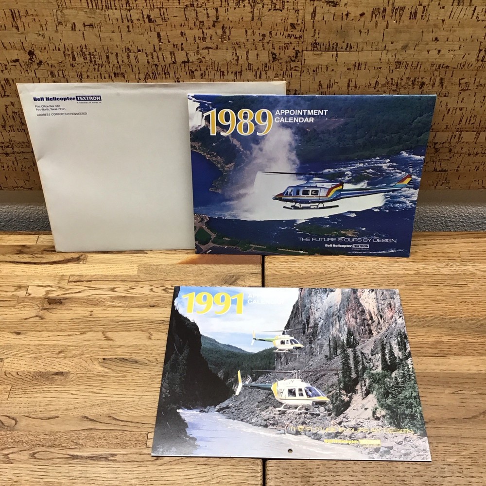 BELL HELICOPTER – Appointment Calendar – 1989 & 1991 – Lot Of 2 – MM6.111