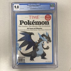 Time Magazine Pokemon Mega Charizard X 2026, 9.8 CGC Graded First Print