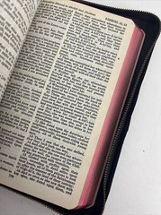 Bible KJV Zip Leather Original Tongues Antique VTG American Society
