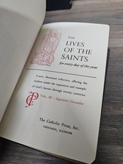 1961 Lives of the Saints, Library Catholic Devotion. Decorative, Religious Books