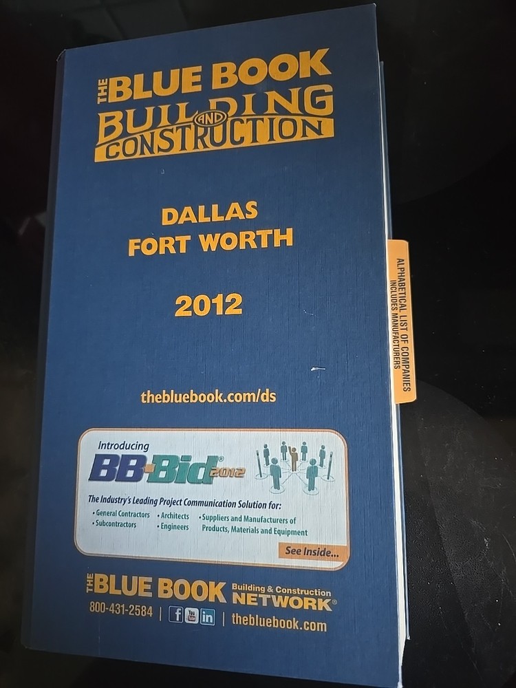 The Blue Book Building/Construction Dallas/Ft. Worth 2013 Hardcover