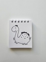 Dino and Dragons Mini Coloring Book for kids and Adults. Mini Coloring Books