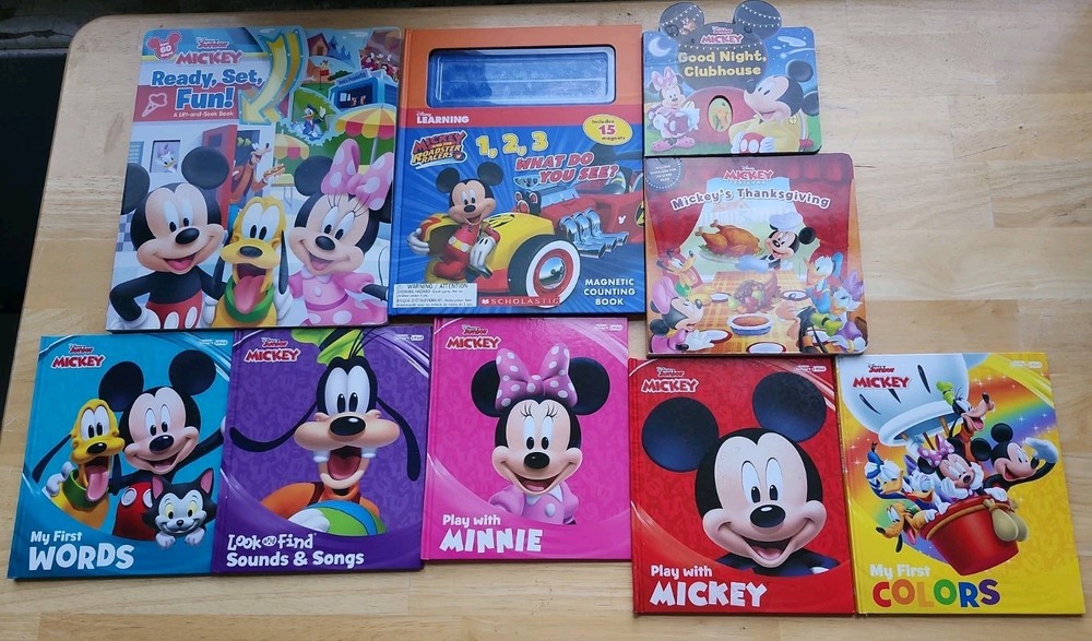Disney Mickey Mouse Children’s HC Book Lot Disney Junior Play With