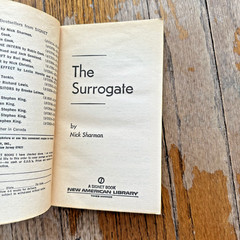 Nick Sharman THE SURROGATE Horror Ghosts Spirits 1st Printing SIGNET PB 1980