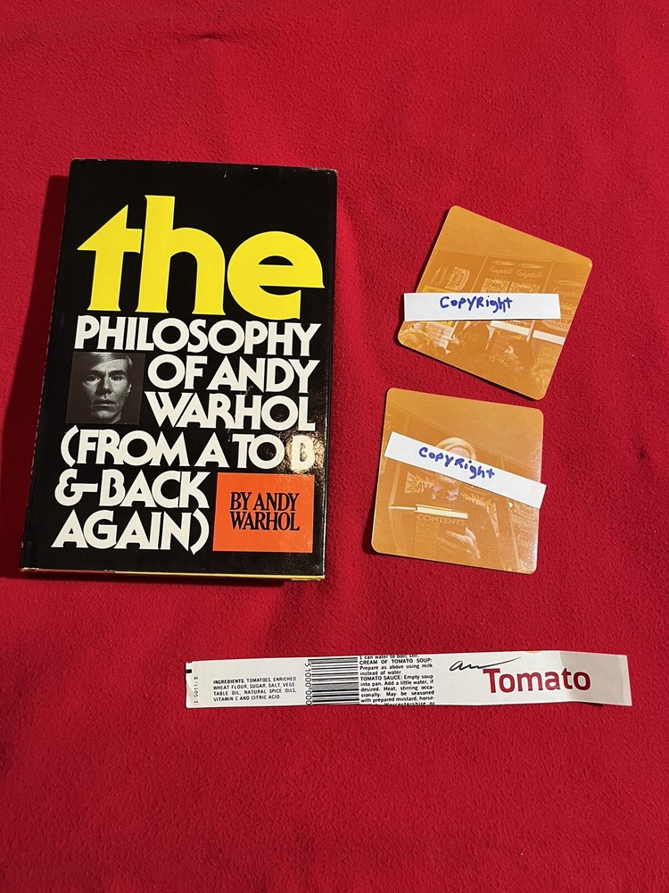 🔥 Andy Warhol Book Tomato Soup Label Photo UNIQUE RARE ARTIST SIGNED AWESOME