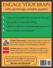 Funster Easy Crossword Puzzle Book for Adults – 50+ Large Print Crossword Puzzle