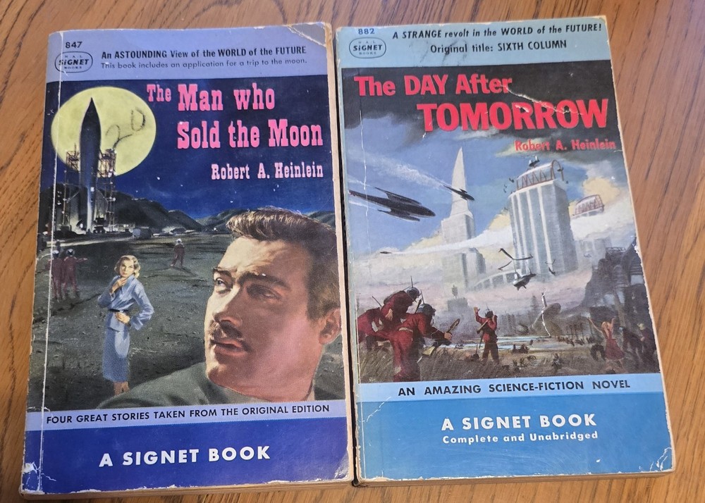 Three (3) Book Lot Robert A. Heinlein Vintage Sci-Fi Fantasy Paperbacks 1960s
