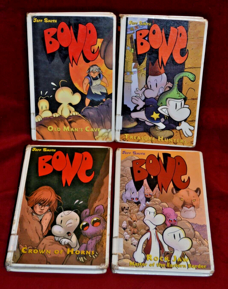 Jeff Smith Hardcover Bone Vols. 5, 6, 8, 9, Crown of Horns Rock Jaw Old Mans Ca