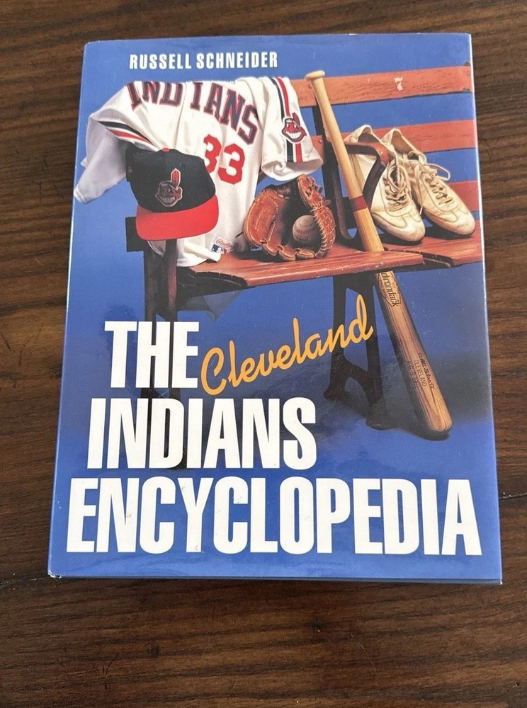 VTG SIGNED Cleveland Indians Encyclopedia Russel Schneider MLB Baseball HC DJ