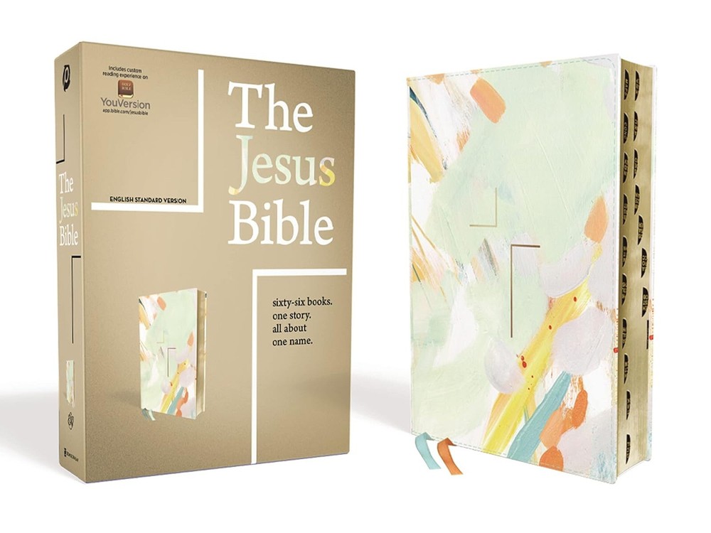 The Jesus Bible soft leather-look multi-teal indexed BRAND NEW in Shrink Wrap!!!