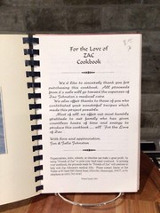 Vintage “ FOR THE LOVE OF ZAC “ Cookbook Spiral Bound 240 Pages