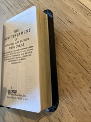 Vtg World Pocket New Testament Psalms Bible KJV Genuine Bonded Leather M89 NEW