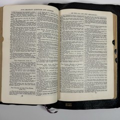 Holy Bible National Bible Press Pronouncing Red Letter KJV 1940’s Thumb Tabs