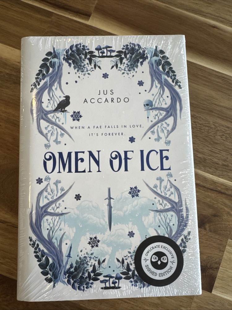 Omen Of Ice By Jus Accardo Hardcover Owlcrate Signed Édition
