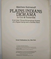 Vtg 1985 Plains Indians Diorama to Cut and Assemble Matthew Kalmenoff