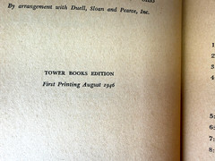 The Unvanquished, Howard Fast, 1946 Tower Books HCDJ in Mylar, Very good