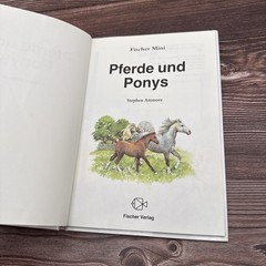 2 German Childrens Books HC Animals Horses Pony Jungle Tiger Fisher Reader Lot