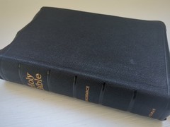 Nice 1942 Holman Jewel KJV Bible Black Genuine Morocco Leather