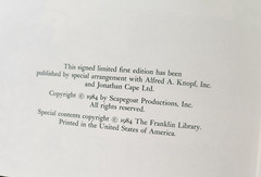 God Knows: Joseph Heller. Franklin Library. SIGNED First Edition. Leather 1984