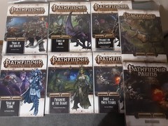 Paizo: Ironfang Invasion Pathfinder Adventure Path 6 Modules + Pawns + Map – NM