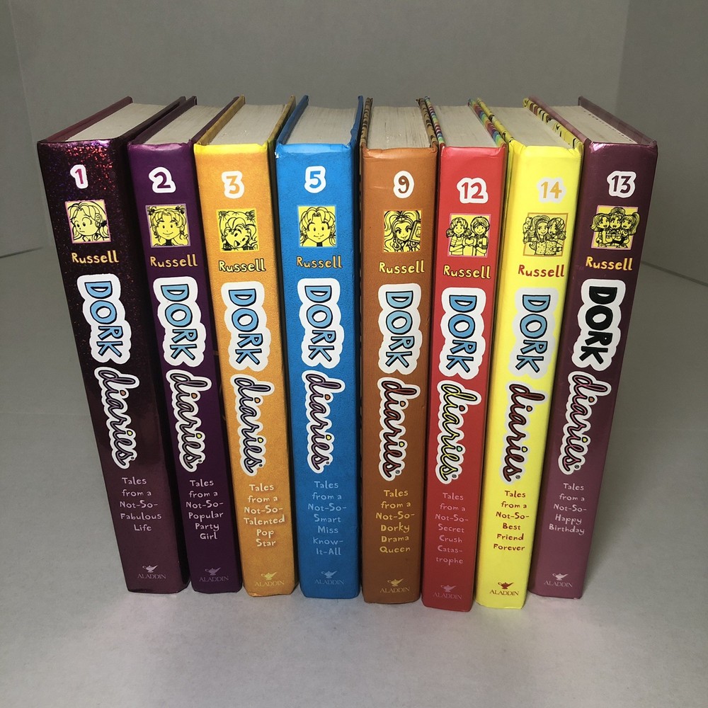Lot 8 Dork Diaries by Rachel Renee Russell Hard Cover Exclusive Edition
