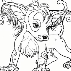 Chinese Crested The Coloring Book so Cute 100 pages Fun For all Ages No 4 of 20
