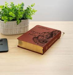 Personalized ESV Men’s Study Bible, Son of a King Lion Design, Name Engraved