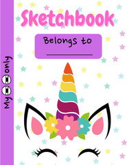 Sketch Book for Girls – Cute Unicorn Kawaii: 120 Pages, 8.5 X 11 Inches Sketchpa