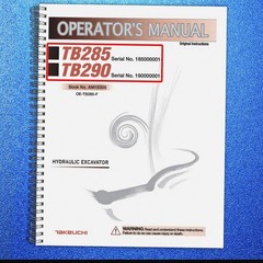 TAKEUCHI TB285 TB290 Hydraulic Excavator Operators Manual, LOOP FIXED – COVERING