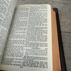 Vintage Holy Bible King James National Bible Press Black HC Illus Gilt Edges