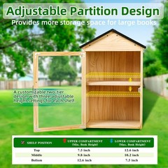 Weatherproof Little Library Box with Rust-Proof Hinges – Perfect for Neighbors