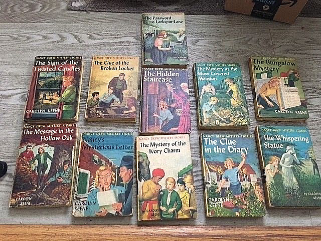 Vintage Lot Of 11 Nancy Drew Children’s Books 1930’s-1960’s Carolyn Keen