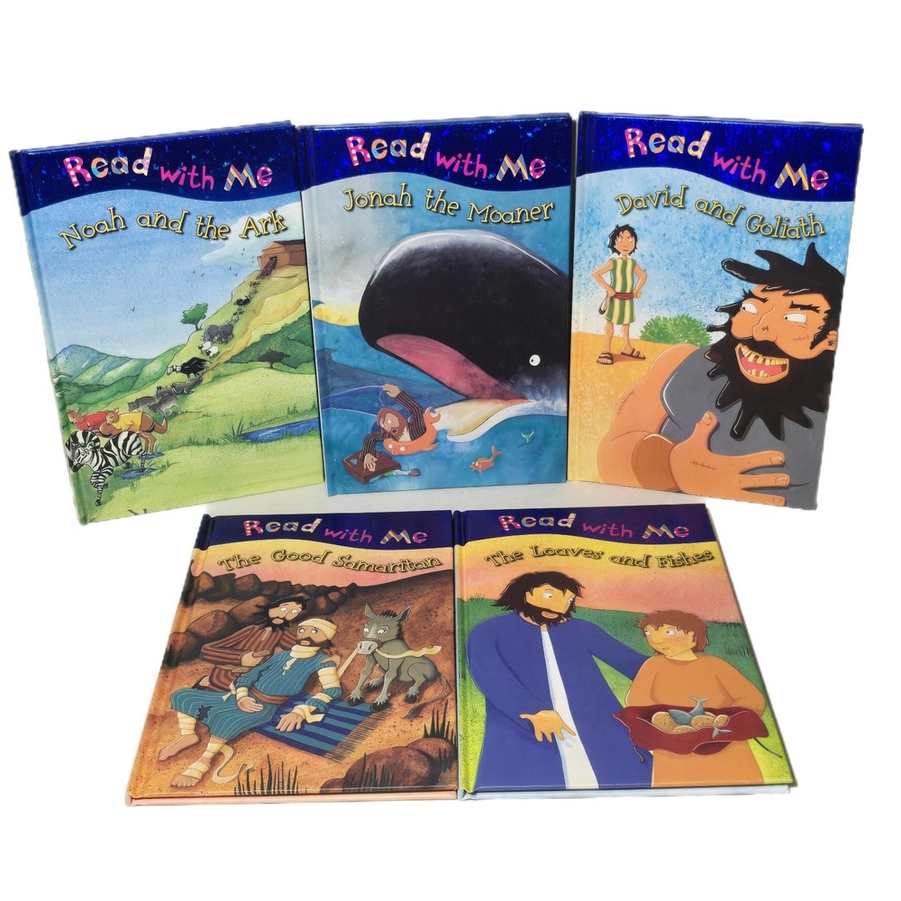 Read with Me Children’s Bible Stories Noah, Jonah, David, New Testament Set Of 5