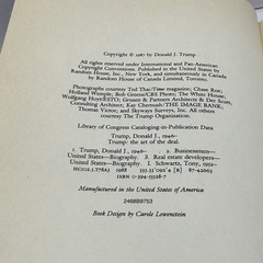 The Art of the Deal – Donald Trump HCDJ 1987 1st Edition