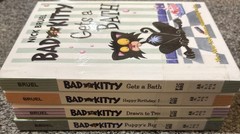 Lot of 4 Bad Kitty Hardcover Books by Nick Bruel First Square Fish Edition