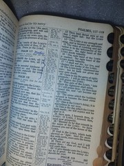 Vintage Holy Bible KJV w/ Ideal Helps National Bible Press Black Leather Tabs