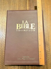 French Thompson Chain Ref. Bible, 1979 La Colombe, Thumb Idx. Brown Faux Leather