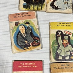 9 Vintage 1960 3 1/2” Little Books By Capital Publishing Cook Engineer Doctor A1