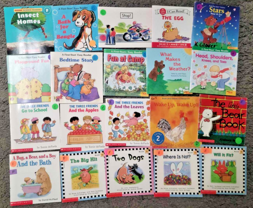 * Lot of 65 Learning to Read Beginner Books Phonics Early Readers Scholastic +