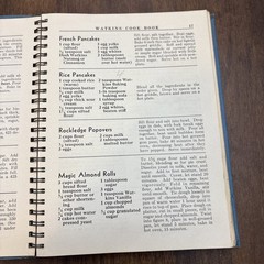 Cookbook 1938 J.R. Watkins Blue Wire Bound Interesting Recipes Vtg 288 Pages