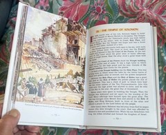 CATHOLIC PICTURE BIBLE – WHITE LEATHER, GILDED PAGE EDGES