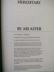 HEREDITARY SCREENPLAY BOOK Ari Aster A24 HARDCOVER 2020 horror