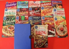 Pillsbury Cookbook Booklets AND a Hard to Find Slip Cover – Holiday Cooking