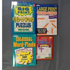 Kappa Word Search Puzzle Books Lot 4 Large Print Jumbo Word-Finds Colossal
