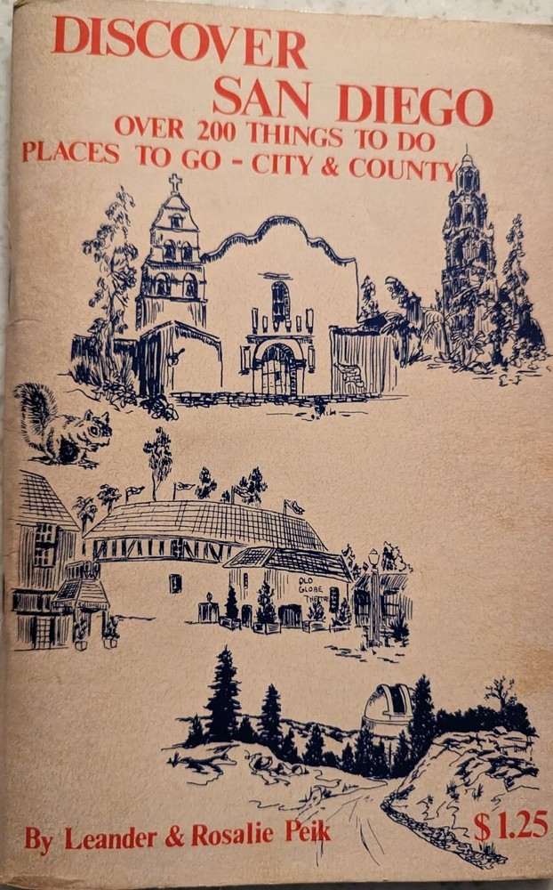 Vintage 1973 Discover San Diego 109-Page Paperback Over 200 Things To Do