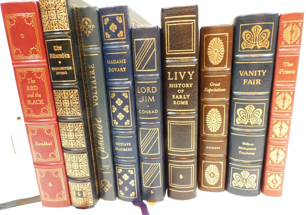 9 Easton Press Classic Books ~ Leather Bound Gold Gilt Crisp
